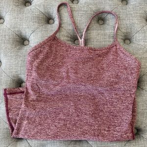 Lululemon Power Y Tank in Heathered Burgundy